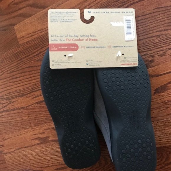 Mens Dearfoams Slippers Shoes Memory Foam Szz M 9 - 10 NWT NEW - Picture 4 of 4